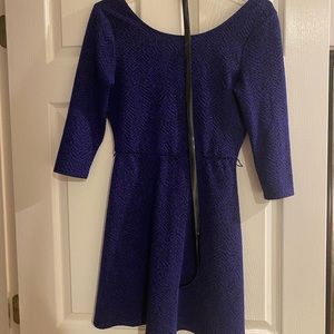 Purple and black long sleeve dress